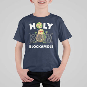 Funny Volleyball T Shirt For Kid Holy Blockamole Cute Avocado TS09 Navy Print Your Wear