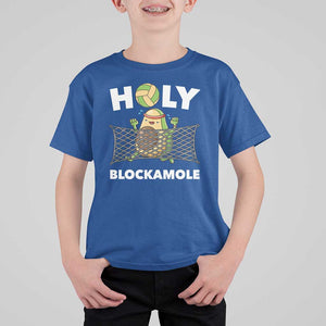 Funny Volleyball T Shirt For Kid Holy Blockamole Cute Avocado TS09 Royal Blue Print Your Wear