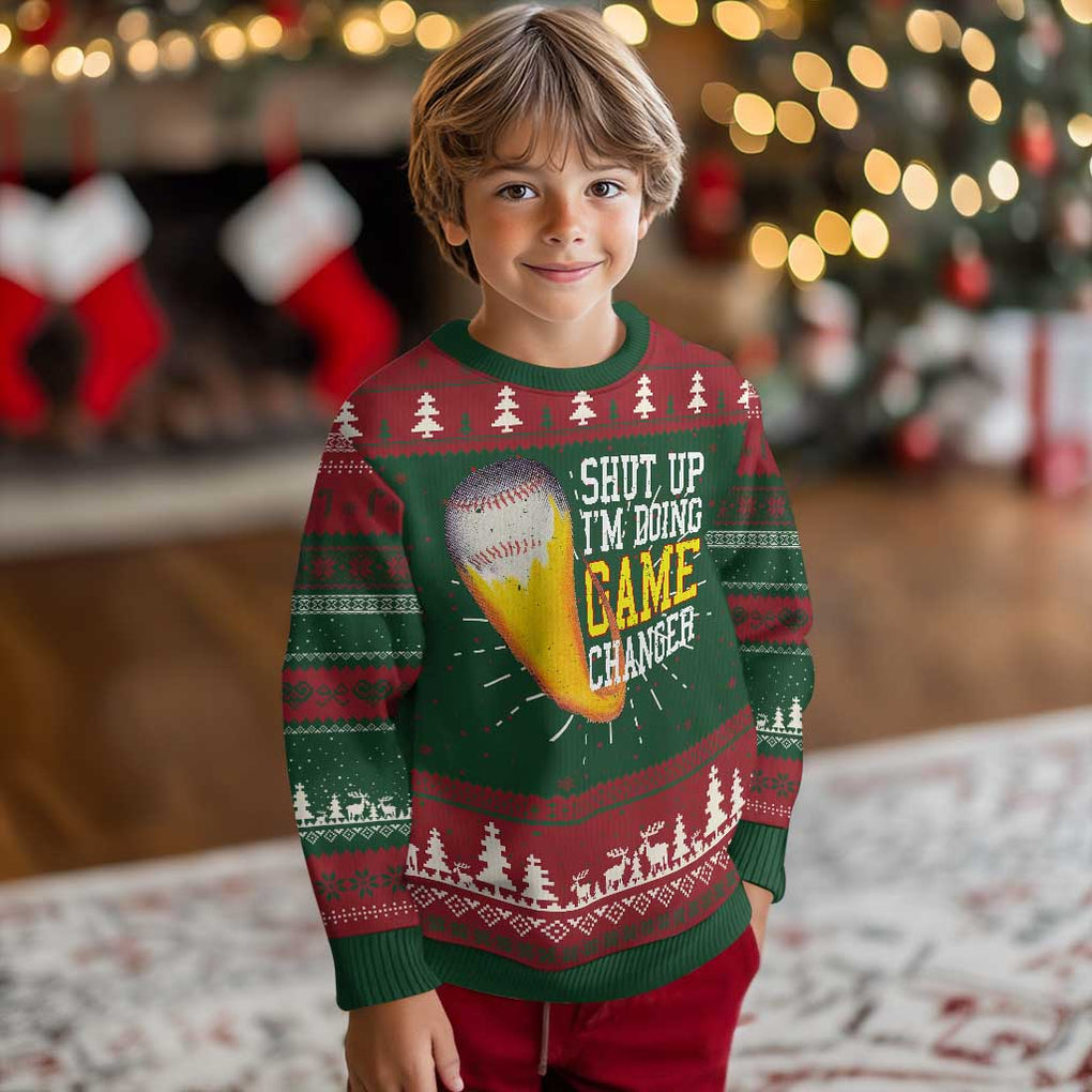 Funny Baseball Ugly Christmas Sweater Shut Up I'm Doing Game Changer TS09 Christmas Print Your Wear