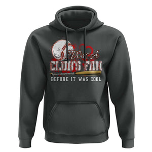 Funny Baseball Supporter Hoodie I Was A Cub's Fan Before It Was Cool TS09 Dark Heather Print Your Wear