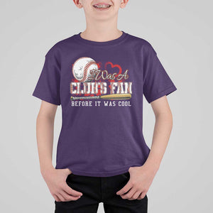 Funny Baseball Supporter T Shirt For Kid I Was A Cub's Fan Before It Was Cool TS09 Purple Print Your Wear