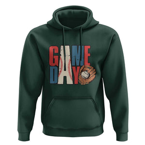 Baseball Game Day Hoodie TS09 Dark Forest Green Print Your Wear