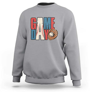 Baseball Game Day Sweatshirt TS09 Sport Gray Print Your Wear