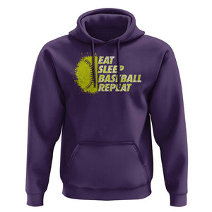 Eat Sleep Baseball Repeat Hoodie TS09 Purple Print Your Wear