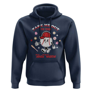 Funny Baseball Hoodie Take Me Out To The Ball Game Groovy TS09 Navy Print Your Wear