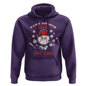 Funny Baseball Hoodie Take Me Out To The Ball Game Groovy TS09 Purple Print Your Wear