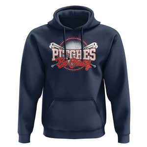 Funny Baseball Hoodie Pitches Be Crazy TS09 Navy Print Your Wear
