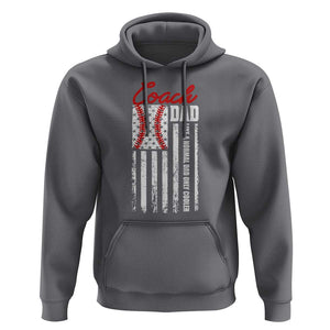 Baseball Coach Dad Hoodie Like A Normal Dad Only Cooler America Flag TS09 Charcoal Print Your Wear