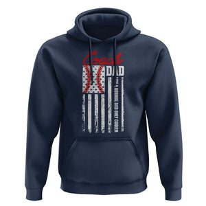 Baseball Coach Dad Hoodie Like A Normal Dad Only Cooler America Flag TS09 Navy Print Your Wear
