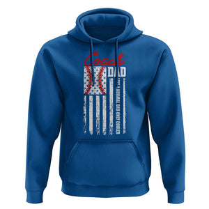 Baseball Coach Dad Hoodie Like A Normal Dad Only Cooler America Flag TS09 Royal Blue Print Your Wear