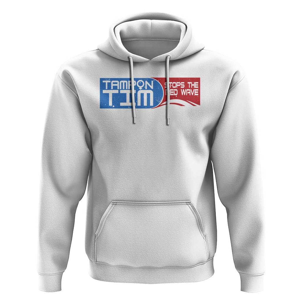 Tampon Tim Hoodie Stops The Red Wave Harris Walz 2024 TS09 White Print Your Wear
