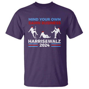 Funny Mind Ya Business Harris Walz 2024 T Shirt TS09 Purple Print Your Wear