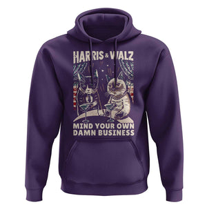 Harris Walz 2024 Hoodie Funny Mind Your Own Damn Business Kamala Tim Cats TS09 Purple Print Your Wear