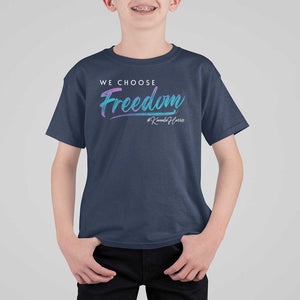 Harris Walz 2024 T Shirt For Kid We Choose Freedom Kamala US President TS09 Navy Print Your Wear