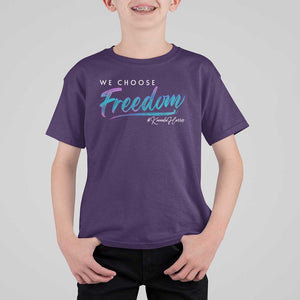 Harris Walz 2024 T Shirt For Kid We Choose Freedom Kamala US President TS09 Purple Print Your Wear