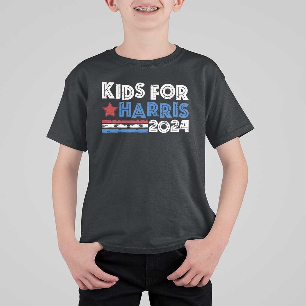Kids For Harris T Shirt For Kid Kamala Support US President 2024 TS09 Black Print Your Wear