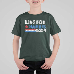 Kids For Harris T Shirt For Kid Kamala Support US President 2024 TS09 Dark Forest Green Print Your Wear