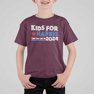 Kids For Harris T Shirt For Kid Kamala Support US President 2024 TS09 Maroon Print Your Wear