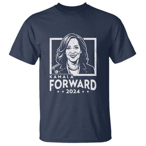 Kamala Forward 2024 T Shirt Harris Support Madam President TS09 Navy Print Your Wear