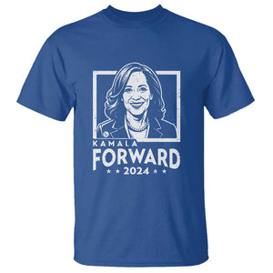 Kamala Forward 2024 T Shirt Harris Support Madam President TS09 Royal Blue Print Your Wear