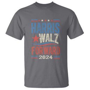 Harris Walz 2024 Forward T Shirt Kamala Tim Waltz US President Election TS09 Charcoal Print Your Wear