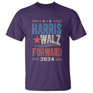 Harris Walz 2024 Forward T Shirt Kamala Tim Waltz US President Election TS09 Purple Print Your Wear