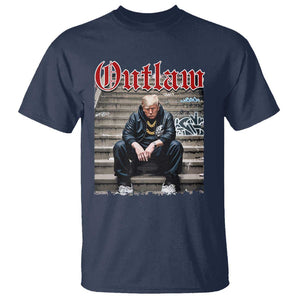 Funny Trump Outlaw 2024 T Shirt TS09 Navy Print Your Wear
