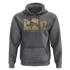 Trump 47 Hoodie The Donfather Take America Back US President 2024 TS09 Charcoal Print Your Wear