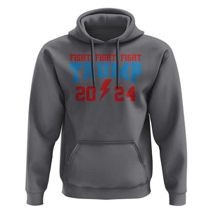 Trump Fighting Fight For America 2024 Hoodie TS09 Charcoal Print Your Wear