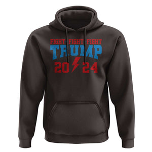 Trump Fighting Fight For America 2024 Hoodie TS09 Dark Chocolate Print Your Wear