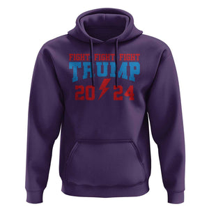Trump Fighting Fight For America 2024 Hoodie TS09 Purple Print Your Wear