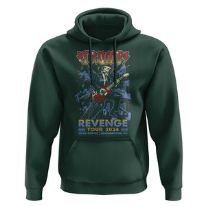 Trump Revenge Tour 2024 Hoodie Funny Trump Rocking Electric Guitar US President TS09 Dark Forest Green Print Your Wear