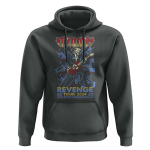 Trump Revenge Tour 2024 Hoodie Funny Trump Rocking Electric Guitar US President TS09 Dark Heather Print Your Wear