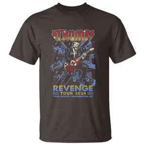 Trump Revenge Tour 2024 T Shirt Funny Trump Rocking Electric Guitar US President TS09 Dark Chocolate Print Your Wear