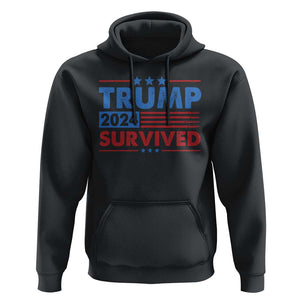 Trump Survived 2024 Hoodie God Save The President TS09 Black Print Your Wear