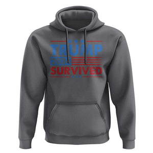 Trump Survived 2024 Hoodie God Save The President TS09 Charcoal Print Your Wear