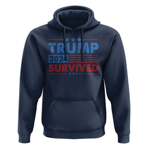 Trump Survived 2024 Hoodie God Save The President TS09 Navy Print Your Wear