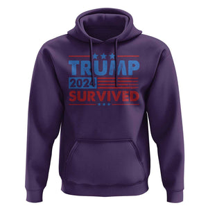 Trump Survived 2024 Hoodie God Save The President TS09 Purple Print Your Wear