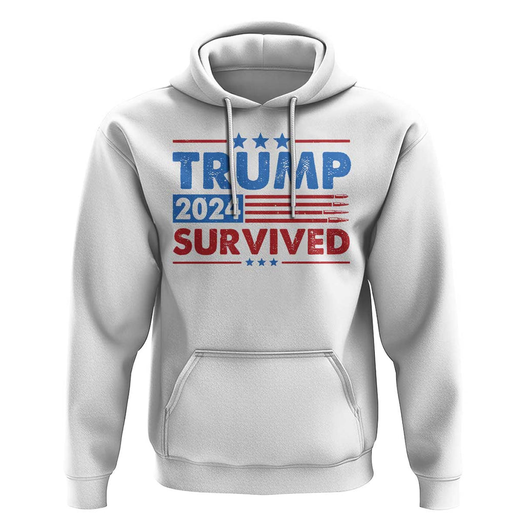 Trump Survived 2024 Hoodie God Save The President TS09 White Print Your Wear