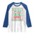 Funny Christmas Raglan Shirt Too Hot For Ugly Sweaters TS09 White Royal Print Your Wear