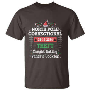 Funny Christmas Family Matching T Shirt North Pole Correctional Theft TS09 Dark Chocolate Print Your Wear