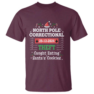 Funny Christmas Family Matching T Shirt North Pole Correctional Theft TS09 Maroon Print Your Wear