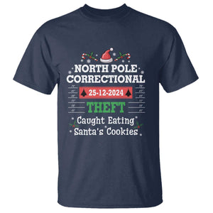 Funny Christmas Family Matching T Shirt North Pole Correctional Theft TS09 Navy Print Your Wear
