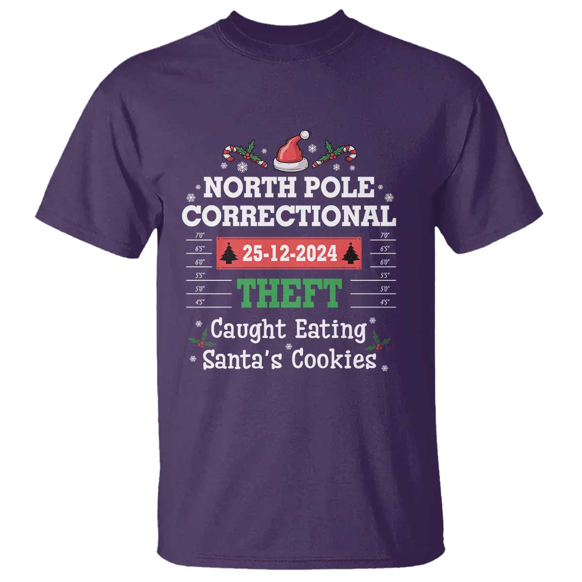 Funny Christmas Family Matching T Shirt North Pole Correctional Theft TS09 Purple Print Your Wear