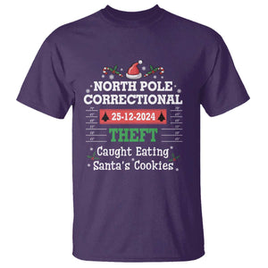 Funny Christmas Family Matching T Shirt North Pole Correctional Theft TS09 Purple Print Your Wear