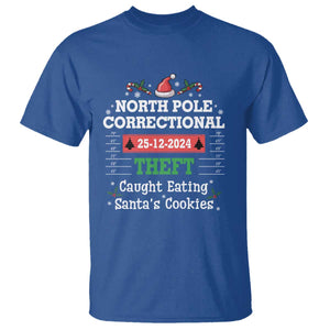Funny Christmas Family Matching T Shirt North Pole Correctional Theft TS09 Royal Blue Print Your Wear