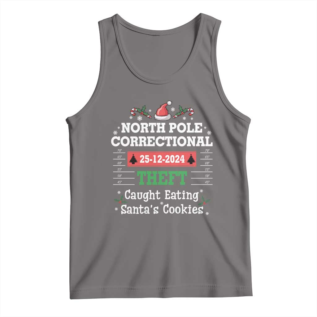 Funny Christmas Family Matching Tank Top North Pole Correctional Theft TS09 Deep Heather Print Your Wear