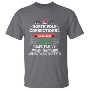 Funny Christmas Family Matching T Shirt North Pole Correctional Disturbing The Peace TS09 Charcoal Print Your Wear