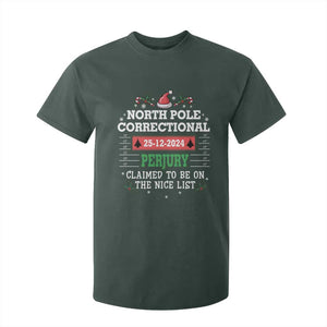Funny Christmas Family Matching T Shirt For Kid North Pole Correctional Perjury TS09 Dark Forest Green Print Your Wear