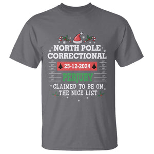 Funny Christmas Family Matching T Shirt North Pole Correctional Perjury TS09 Charcoal Print Your Wear